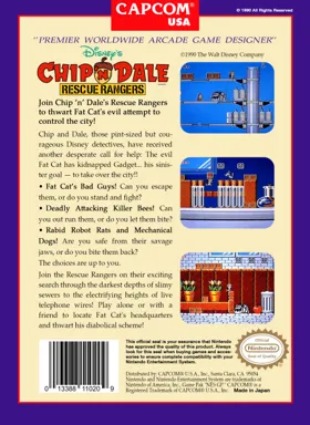 Chip 'n Dale - Rescue Rangers (USA) box cover back